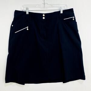 DAILY SPORTS Mini Short Skort Womens Size 16 Black Athletic Tennis Golf Stretch